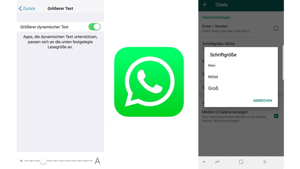 WhatsApp: Größere Schrift einstellen