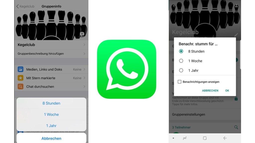 WhatsApp: Kontakte und Gruppen stumm schalten