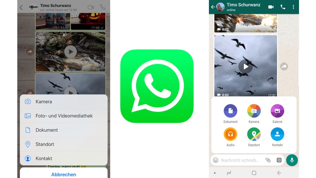 WhatsApp: Kontakte weiterleiten