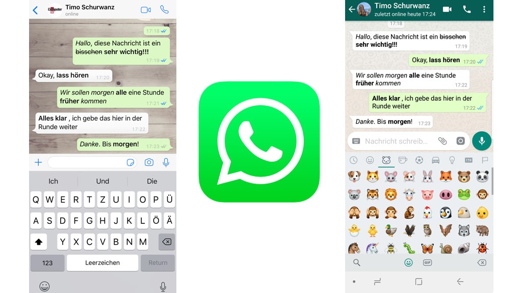 WhatsApp: Texte formatieren