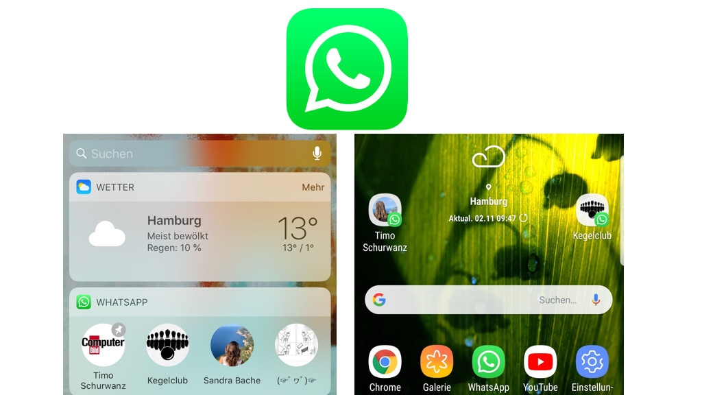 WhatsApp: Widget und Verknüpfungen nutzen