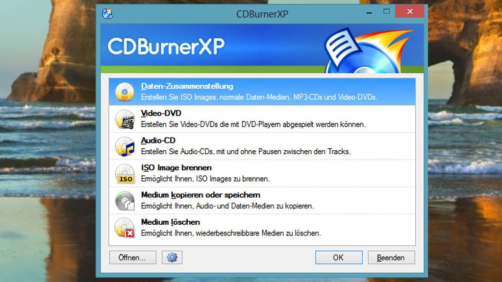 CDBurnerXP: Dateien auf CD/DVD sichern