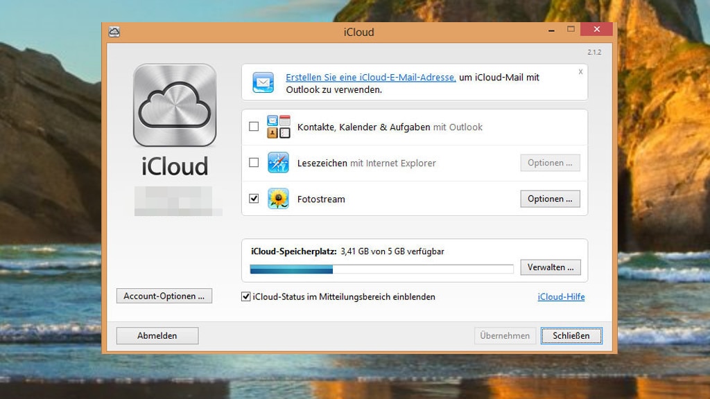 PC und iPhone synchronisieren: iCloud Control Panel for Windows