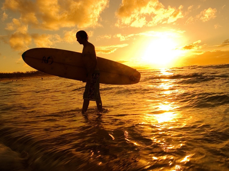 Surfer Sonnenuntergang