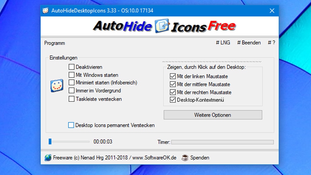 AutoHideDesktopIcons: Desktop-Symbole verstecken