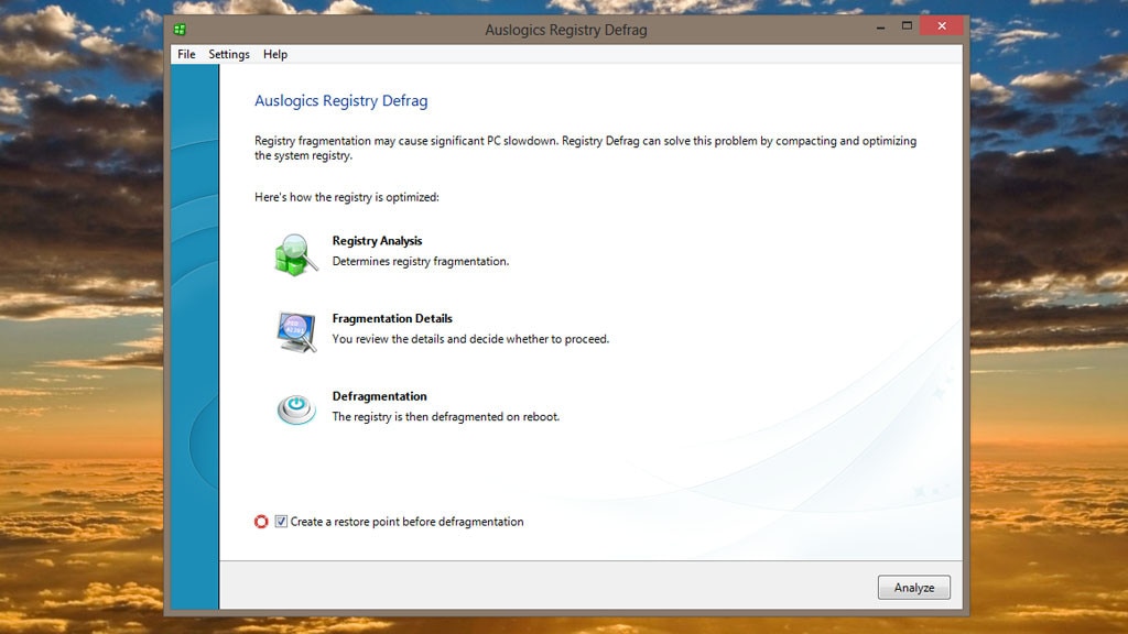 Auslogics Registry Defrag: Registrierungs-Datenbank optimieren