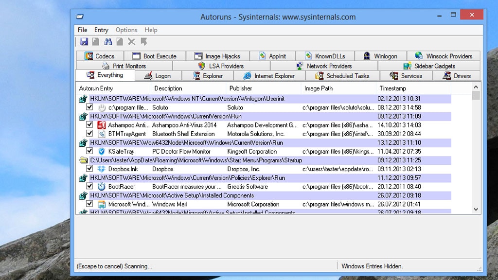 Autoruns: Software am automatischen Starten hindern Autoruns: Software am automatischen Starten hindern