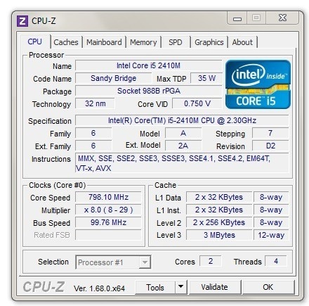 CPU-Z: Infos zum Prozessor CPU-Z: Infos zum Prozessor