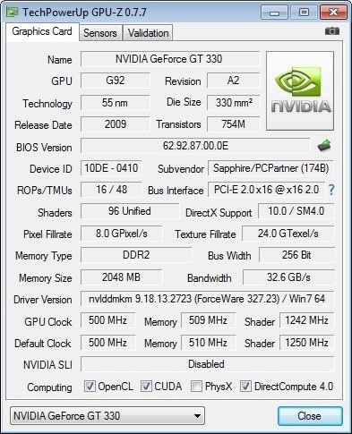 GPU-Z: Infos zur Grafikkarte