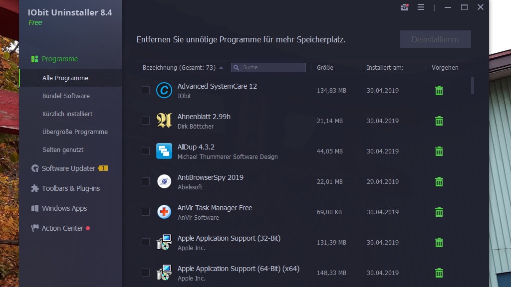IObit Uninstaller: Programme schnell entfernen IObit Uninstaller: Programme schnell entfernen