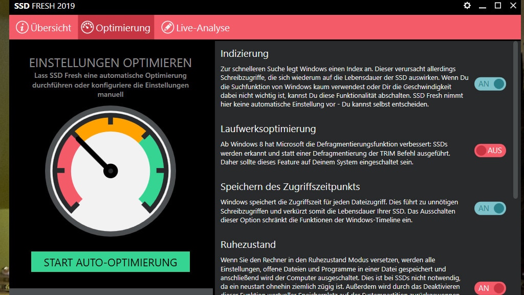 SSD Fresh: Windows für SSD-Betrieb optimieren SSD Fresh: Windows für SSD-Betrieb optimieren