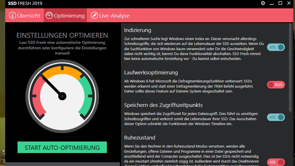 SSD Fresh: Windows für SSD-Betrieb optimieren