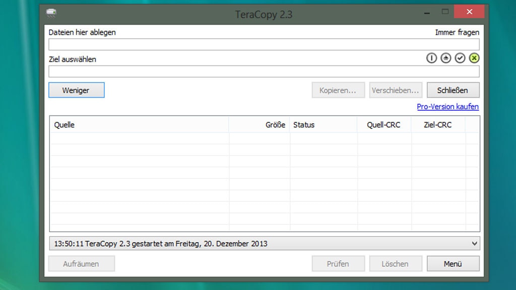 TeraCopy: Dateien zügig kopieren