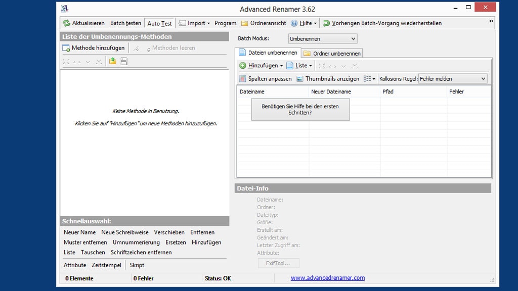 Advanced Renamer: Dateien komfortabel umbenennen