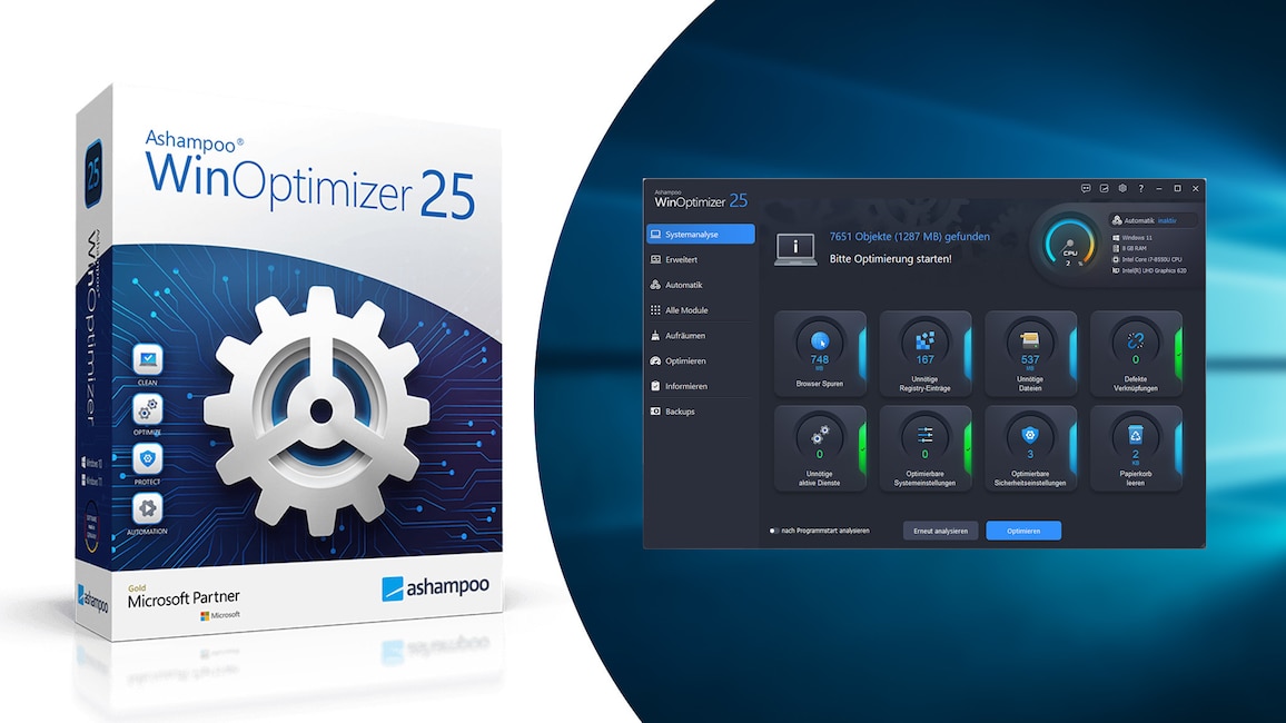 Ashampoo WinOptimizer 18 – Kostenlose Vollversion: Automatisch optimieren