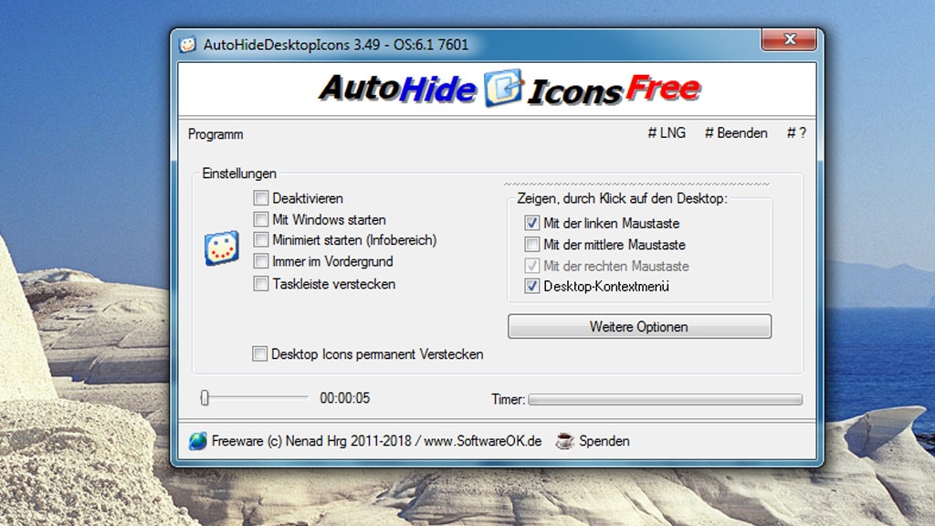 AutoHideDesktopIcons: Desktop-Symbole ausblenden
