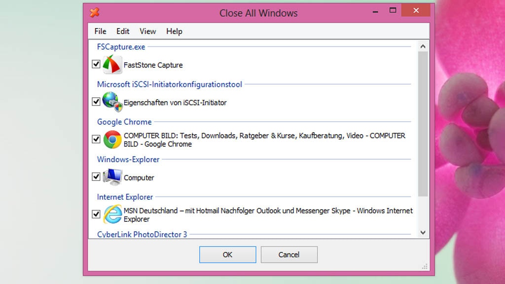 Close All: Sämtliche Fenster schließen