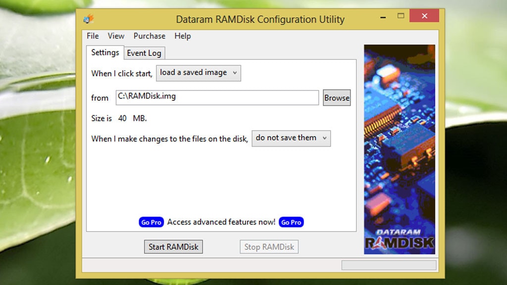 Dataram RAM-Disk: Datenmüll beim Herunterfahren beseitigen