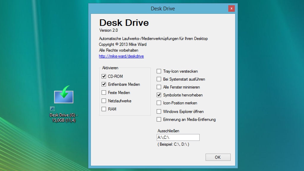 Desk Drive: Schneller Zugriff auf externe Speichermedien