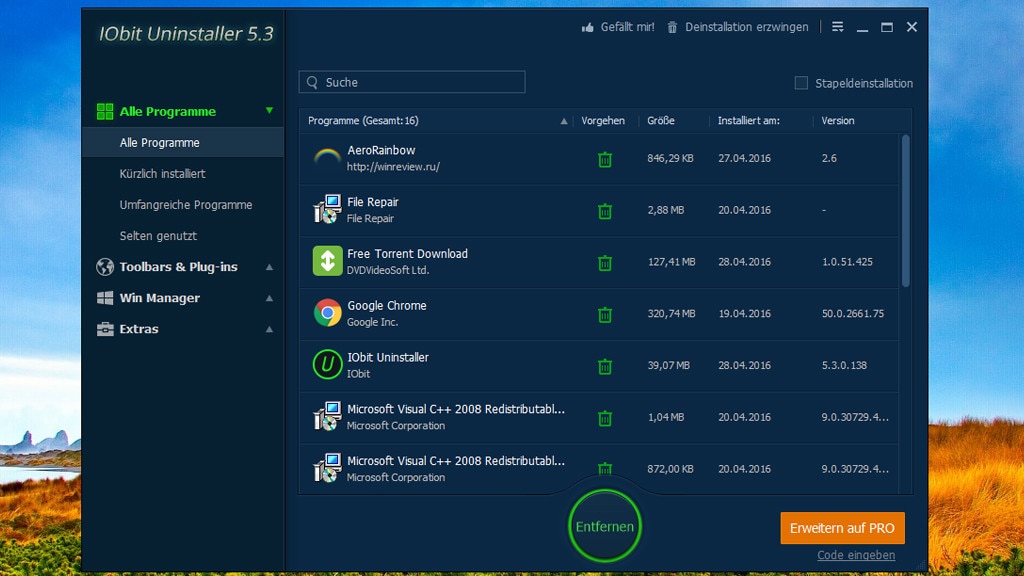 IObit Uninstaller: Programme schnell deinstallieren IObit Uninstaller: Programme schnell deinstallieren