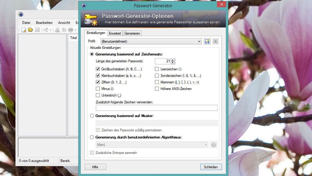 KeePass: Sichere Passwörter generieren