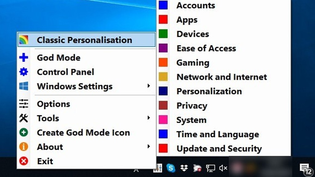 Win10 All Settings: System einstellen und Wallpaper wechseln