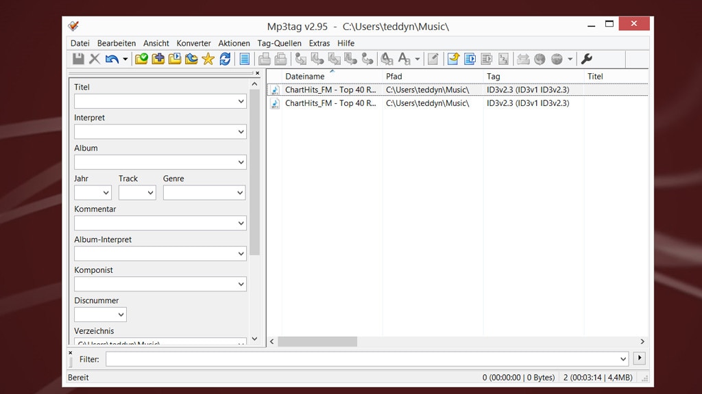 mp3Tag: Musikdateien mit Stichwörtern versehen