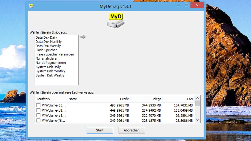 JkDefrag, MyDefrag: Festplatte defragmentieren