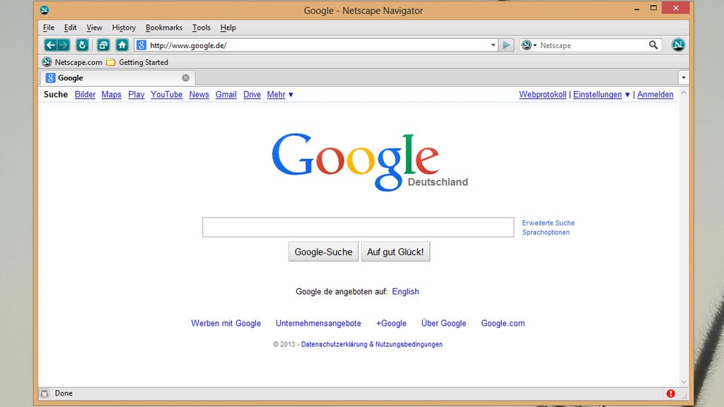Netscape Navigator: Webseiten aufrufen