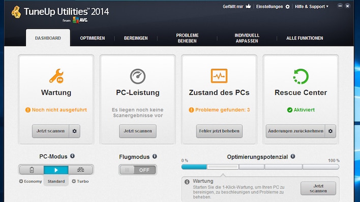 TuneUp Utilities 2014: Optimierungssuite mit starker Automatisierung