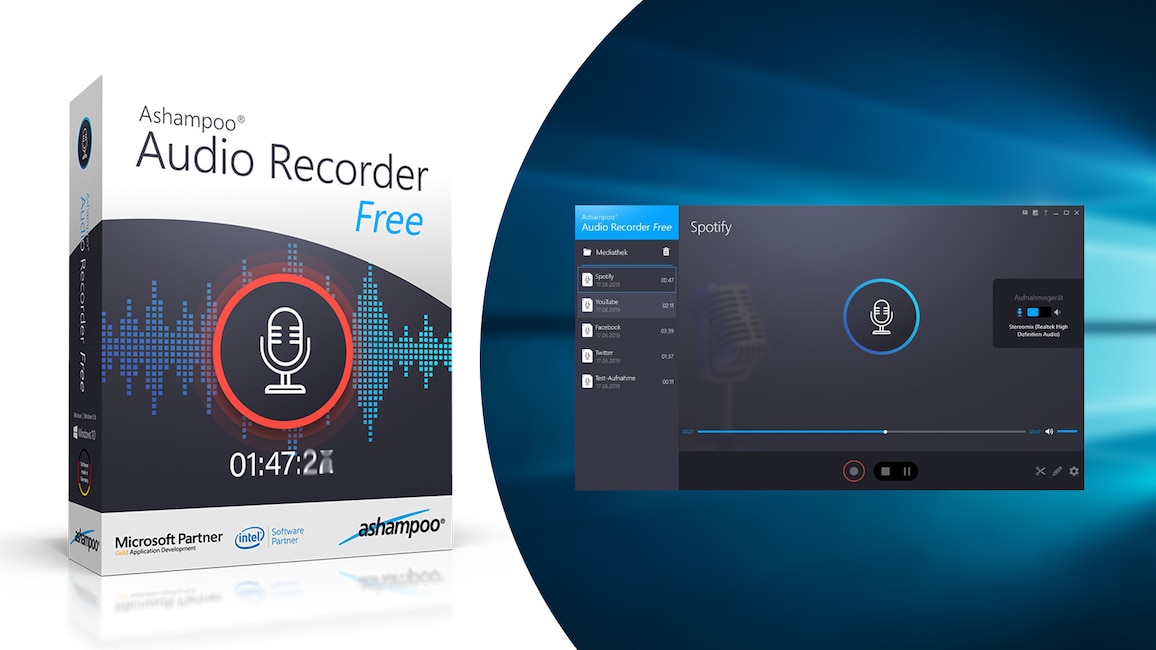 Ashampoo Audio Recorder Free: PC-Sounds aufzeichnen
