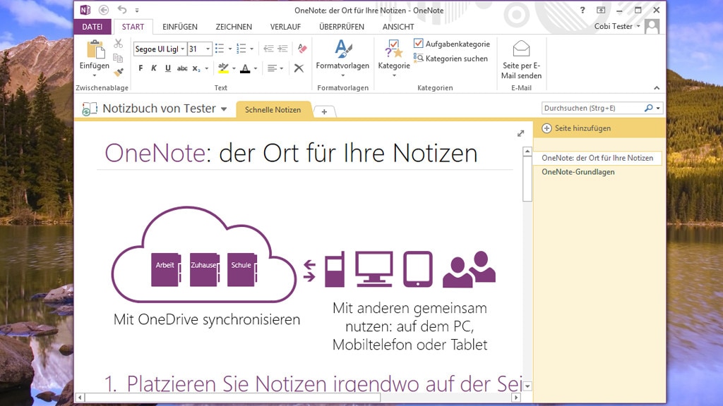 Microsoft OneNote Free: Komfortables Notizprogramm