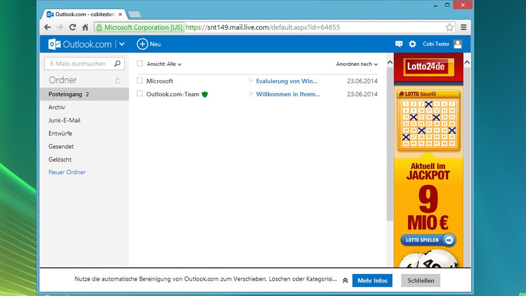 Outlook.com: Komfortabler Maildienst von Microsoft