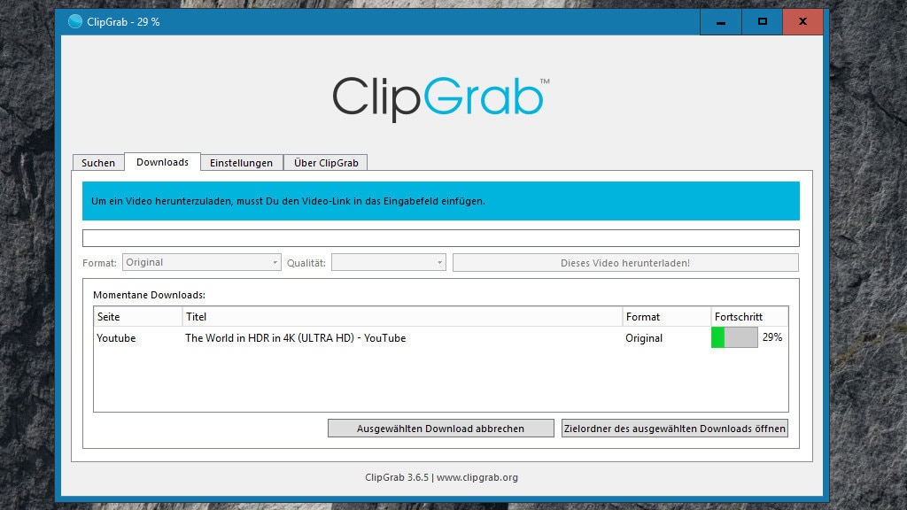 ClipGrab: Schlanker YouTube-Downloader
