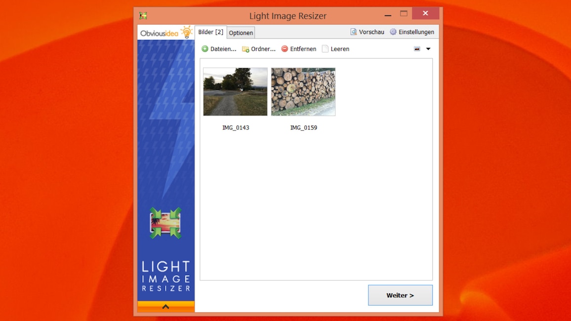 Light Image Resizer: Bildgröße mit Profilen ändern