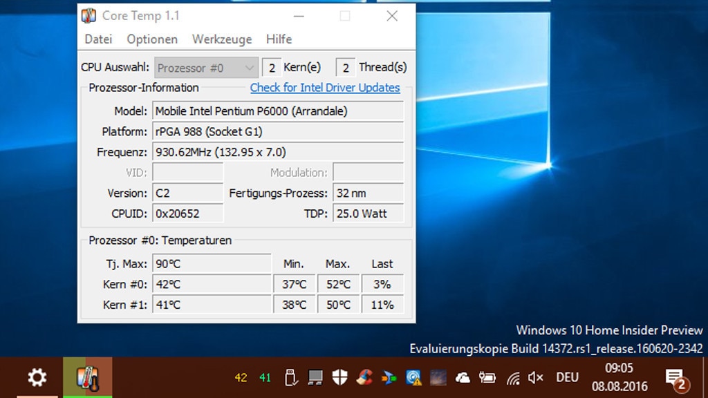 CoreTemp und CoreInfo: Prozessor analysieren