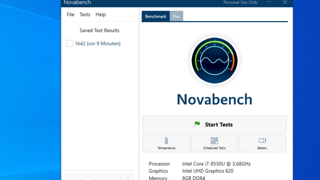 NovaBench: CPu, RAM, GPU, SSD benchmarken