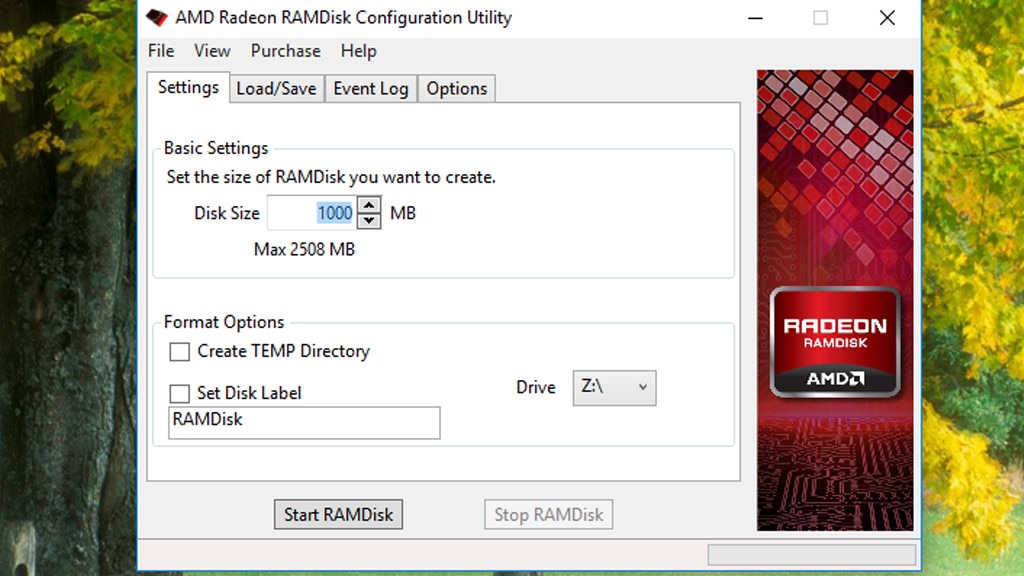 AMD Radeon RAMDisk Configuration Utility: Cleverer Laufwerksschoner
