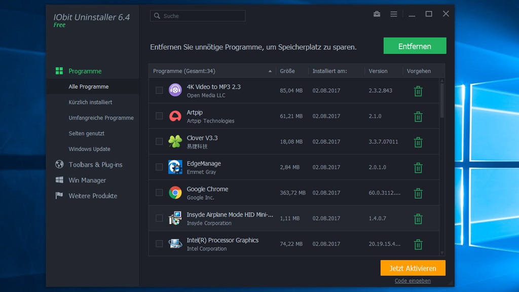 IObit Uninstaller: Unnötige Software entfernen