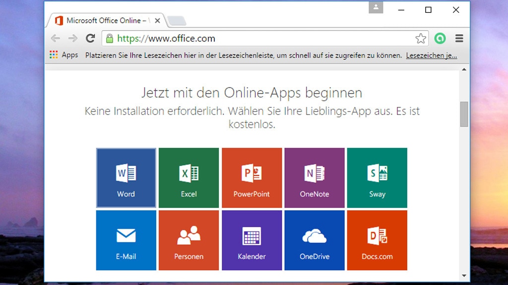 Microsoft Office Online: Schweres Büropaket meiden Microsoft Office Online: Schweres Büropaket meiden