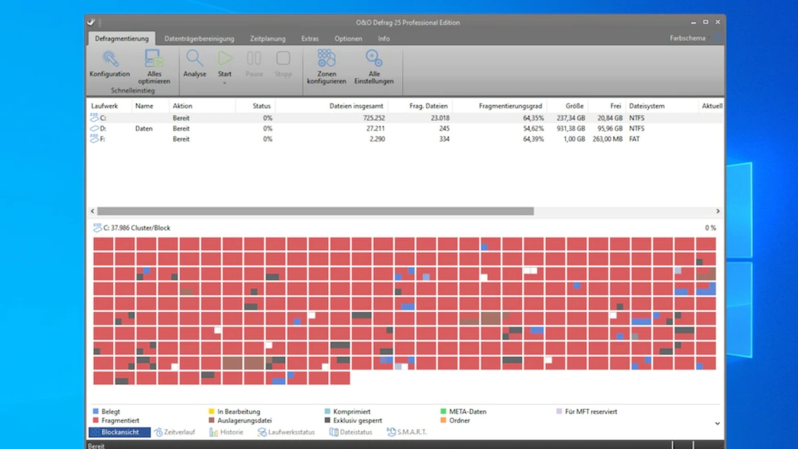 O&O Defrag Professional: SSD trimmen und defragmentieren