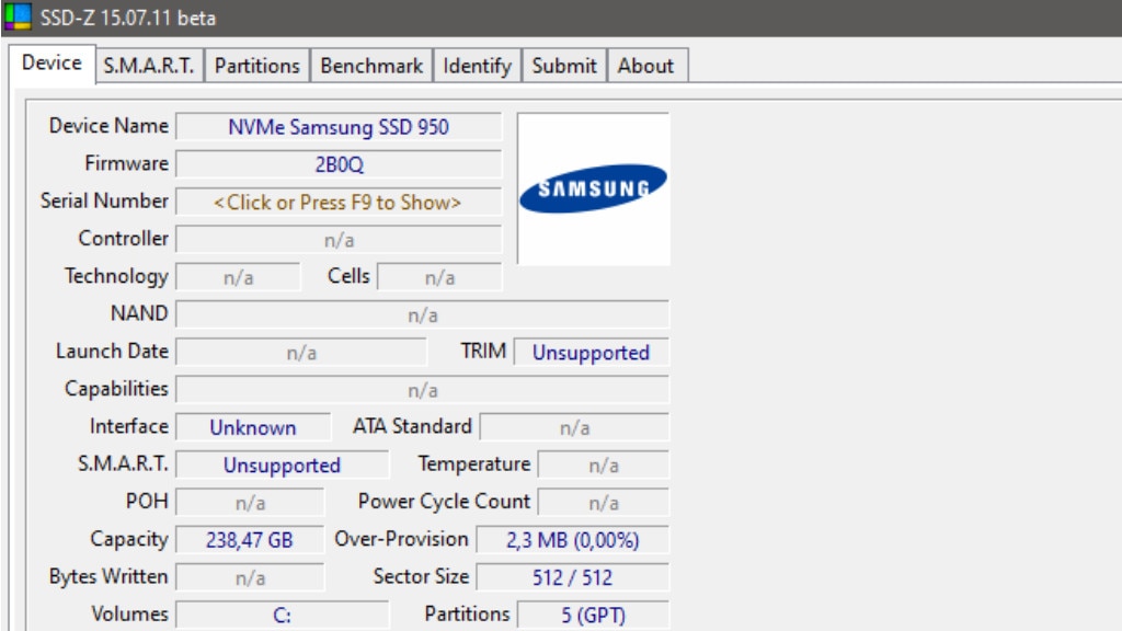 SSD-Z: Technische Eckdaten offenlegen SSD-Z: Technische Eckdaten offenlegen