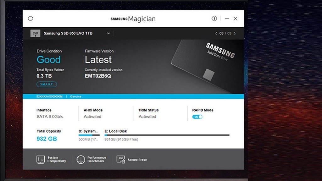Samsung SSD Magician Tool: Flashspeicher optimieren Samsung SSD Magician Tool: Flashspeicher optimieren