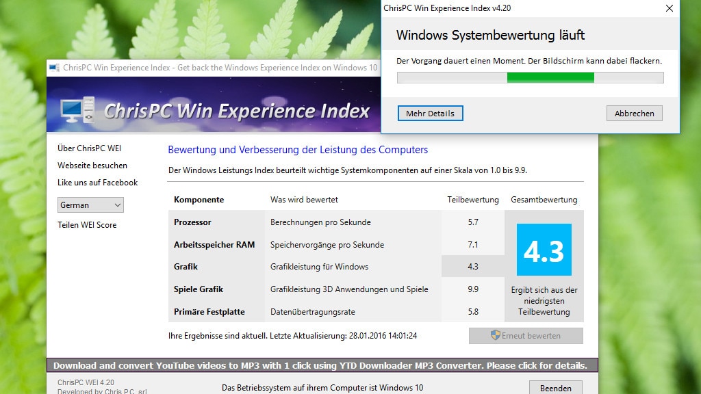 Win Experience Index: Tempolevel mit Bordmitteln beurteilen