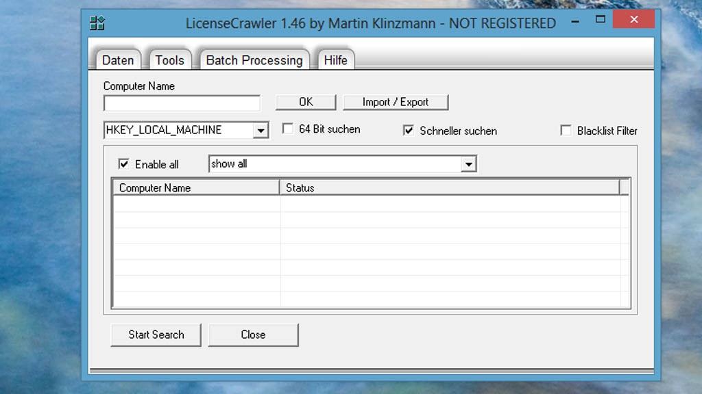 LicenceCrawler: Verlorene Seriennummern ermitteln