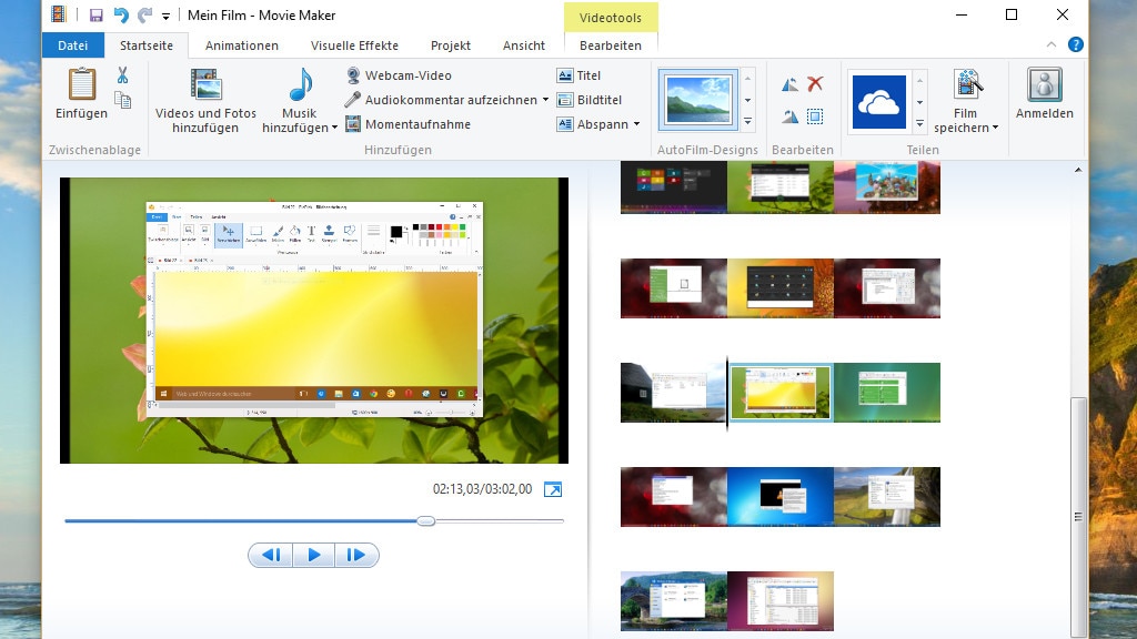 Windows Movie Maker: Videos erstellen, bearbeiten