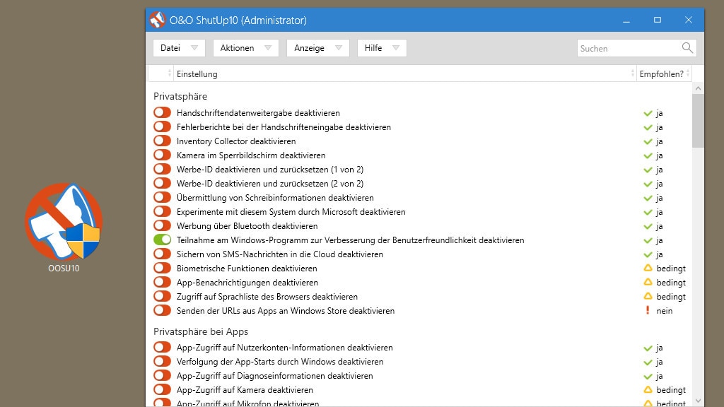 COMPUTER BILD-Spionage-Stopper für Windows 10: Datenerhebungen abschalten