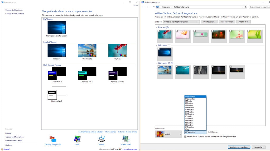 Personalization Panel for Windows 10: Desktop-Hintergründe besser tauschen Personalization Panel for Windows 10: Desktop-Hintergründe besser tauschen