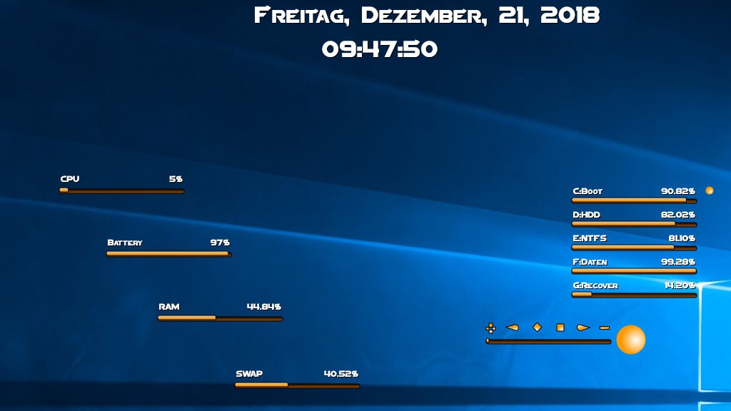 Rainmeter: Desktop verschönern Rainmeter: Desktop verschönern