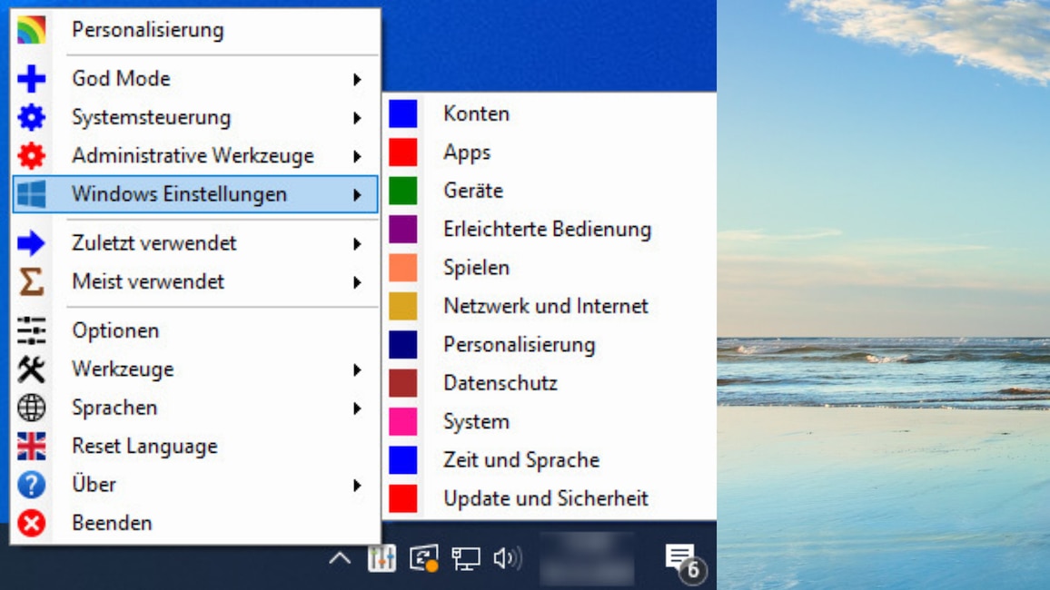 Win10 All Settings: Betriebssystem-Einstellungen ändern